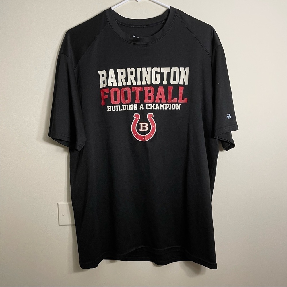 Barrington football building a champion badger sport short sleeve jersey shirt